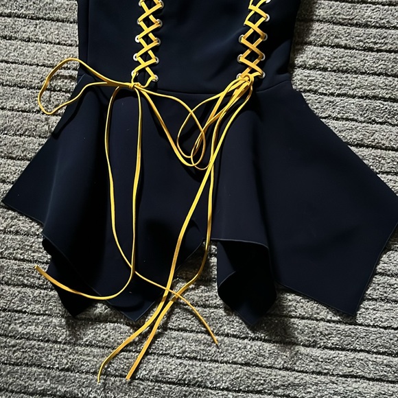 Strapless navy corset/lace up top- small NWT - Picture 3 of 9